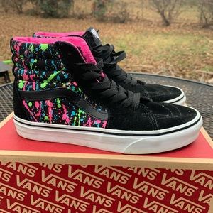 Vans splatter high top shoe